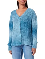 Kurtki damskie - Sookie Damska kurtka z dzianiny, niebieski wielokolorowy, XL - miniaturka - grafika 1