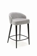 Taborety i hokery - Mirek 5 hoker niski tapicerowany tkanina do wyboru nogi czarne - miniaturka - grafika 1