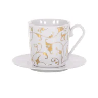 Filiżanki - Filiżanka 170 ml ze spodkiem Cosmopolitan Klasyczny Złoty G142 - miniaturka - grafika 1