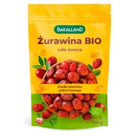 Soki i napoje niegazowane - Bio Bakalland Żurawina suszona z zagęszczonym sokiem jabłkowym Bakalland 100g - miniaturka - grafika 1