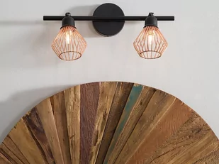 Beliani Lampa sufitowa czarna/miedziana VOLGA S - Lampy sufitowe - miniaturka - grafika 1