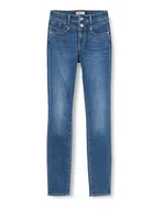 Spodnie damskie - Only Onlwauw HW Dou But Cut Skinny Dnm Ext Dżinsy damskie, Niebieski Denim Średni, M x 30L - miniaturka - grafika 1