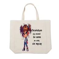 Torebki damskie - Torba na ramię jasny beż szeroka 48x38 MI 065 - miniaturka - grafika 1