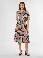 Sukienki - MOS MOSH Sukienka damska - MMMay Onda Kobiety wiskoza wielokolorowy wzorzysty, 40 - miniaturka - grafika 1