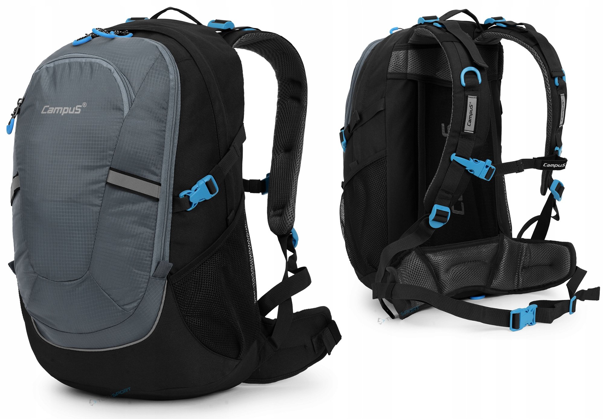 Plecak Miejski Campus Horton 30L Lekki Oddychający Szary