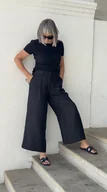 Spodnie sportowe damskie - Lniane spodnie HAKAMA 100 % LEN - miniaturka - grafika 1