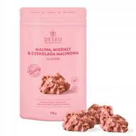 Gumy do żucia, lizaki, dropsy - Clusters Malina, Migdały & Czekolada Malinowa 120g DESEO - miniaturka - grafika 1