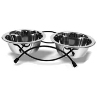 Miski dla psów - Miska Metalowa na stojaku dla psa 2x 0,2L - miniaturka - grafika 1