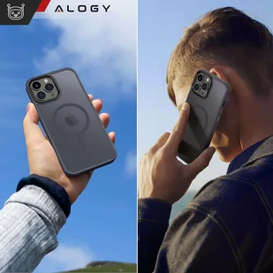 Etui do iPhone 14 Pro MagSafe Case obudowa ochronna Alogy Ring pancerne na telefon matowe Granatowe - Etui i futerały do telefonów - miniaturka - grafika 6