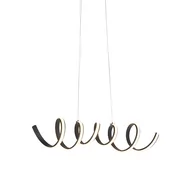 Lampy sufitowe - QAZQA Designerska lampa wisząca czarna  ściemniana  w tym duża dioda LED - Twisted - miniaturka - grafika 1