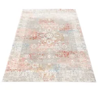 Dywany - Beżowo-czerwony dywan przecierany - Sarota 6X - miniaturka - grafika 1