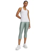 Legginsy - Damskie legginsy treningowe Under Armour Tech Hi Capri - zielone - miniaturka - grafika 1