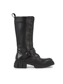 Kozaki damskie - Tommy Hilfiger Kozaki Cool Monochromatic Bikerboot FW0FW07338 Czarny - miniaturka - grafika 1