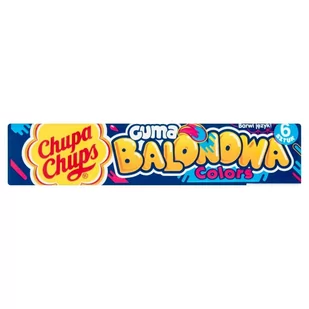 Chupa Chups Colors Guma balonowa o smaku niebieskiej maliny 27,6 g (6 sztuk) - Cukierki - miniaturka - grafika 1