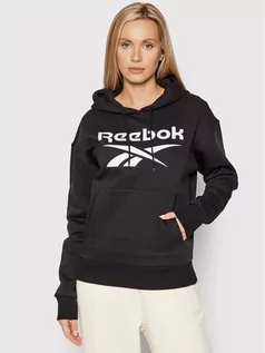 Bluzy damskie - Reebok Bluza GS9392 Czarny Oversize - grafika 1