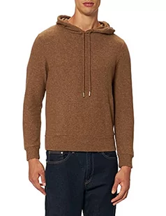 Herrlicher Damska bluza z kapturem Seri Jersey Brushed, Brązowy melanż 178, L - Bluzy damskie - miniaturka - grafika 1