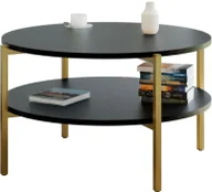 Ławy i stoliki kawowe - Czarny nowoczesny stolik kawowy C4-K65 - miniaturka - grafika 1