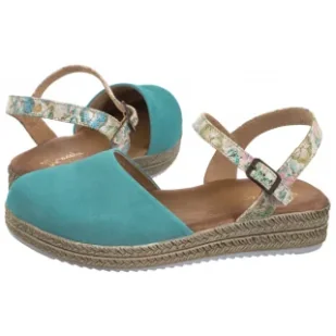 Sandały Turkusowe w Kwiaty 03065-06/00-5 (MA472-f) Maciejka - Sandały damskie - miniaturka - grafika 1