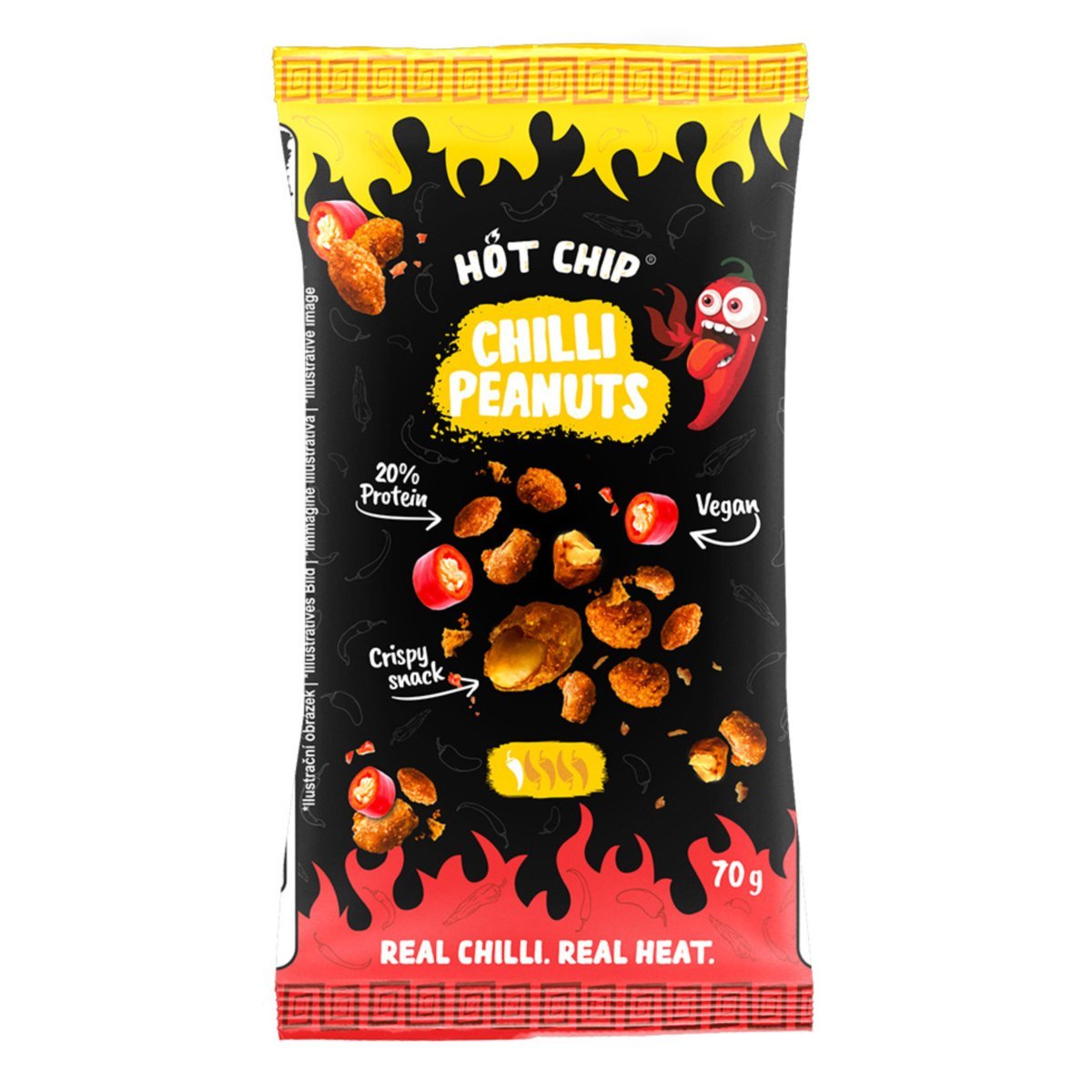 Hot Chip Chilli Peanuts orzeszki ziemne w ostrej panierce 70 g