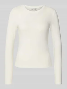 Bluzka z długim rękawem o kroju slim fit z mieszanki bawełny model ‘RILEY’ - Bluzki damskie - miniaturka - grafika 1