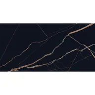 Płytki ceramiczne - Mexen Fossil Black gres szkliwiony rekt. G1, płytka podłogowo-ścienna 120 x 60 cm, wysoki połysk - TL213-120-060-00 - miniaturka - grafika 1