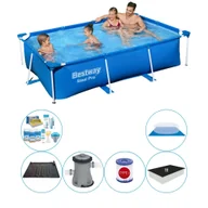 Baseny ogrodowe - Bestway Steel Pro 259x170x61 cm Prostokątny - Komfortowy pakiet na basen - miniaturka - grafika 1