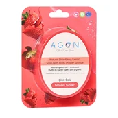 Kosmetyki do kąpieli - Agon Shower Sponge Strawberry 125g gąbka kąpielowa do ciała nasączona mydłem - miniaturka - grafika 1
