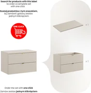 Meble łazienkowe - Zestaw meblowy 80cm z blatem - miniaturka - grafika 1