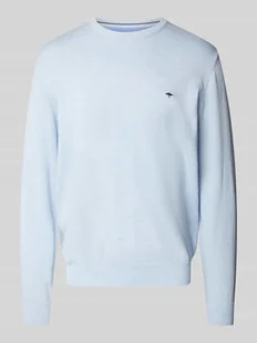 Sweter z dzianiny z okrągłym dekoltem - Swetry męskie - miniaturka - grafika 1