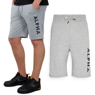Spodenki Alpha Industries Jersey 116366 17 - Szary Melanż - Odzież taktyczna i umundurowanie - miniaturka - grafika 1