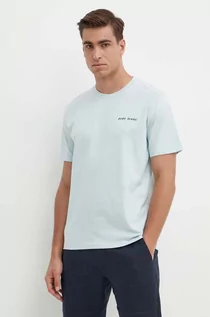 Koszulki męskie - Pepe Jeans t-shirt bawełniany CLAUS męski kolor niebieski z nadrukiem PM509368 - grafika 1