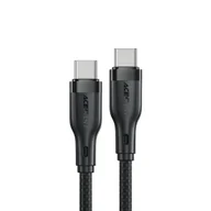 Kable USB - Kabel przewód elastyczny w oplocie USB-C - USB-C 60W 3A 1.2m - czarny ACEFAST - miniaturka - grafika 1