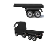 Pojazdy elektryczne dla dzieci - LEAN CARS Naczepa do pojazdu HL358 Mercedes Actros czarna 7708 - miniaturka - grafika 1