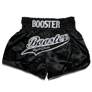 Booster Spodenki Muay Thai Retro Slugger Black/White - Spodnie sportowe męskie - miniaturka - grafika 1