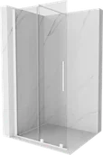 Ścianki i drzwi prysznicowe - Mexen Velar drzwi prysznicowe rozsuwane Walk-in 70 cm, transparent, białe - 871-070-000-03-20 - miniaturka - grafika 1