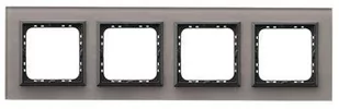 Ospel Sonata szare szkło ramka R-4RGC/41/25 4mm) R-4RGC/41/25 - Klawisze i ramki - miniaturka - grafika 1