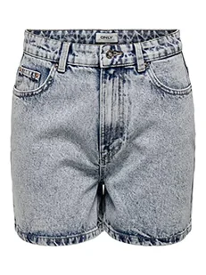 ONLY Damskie szorty ONLBAY Life HW MOM DNM NAS589, Light Blue Denim, L, jasnoniebieski (light blue denim), L - Spodenki damskie - miniaturka - grafika 1