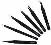 Pozostałe akcesoria do telefonów - AG409E Zestaw pęseta prosta skośna 6 szt - miniaturka - grafika 1