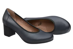 Czółenka na obcasie buty AXEL Comfort 1757 Marine Gold na Haluksy Kosela Medic 9757 - Czółenka - miniaturka - grafika 2