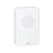 Dzwonki i gongi - Orno Dzwonek przewodowy elektroniczny jednotonowy LARK MAXI AC, 230V, śnieżno biały - miniaturka - grafika 1