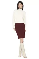 Spódnice - Trendyol Damska spódnica mini bodycon, dzianinowa, bordowa, S, Burgund, S - miniaturka - grafika 1