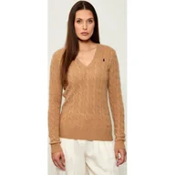 Swetry damskie - POLO RALPH LAUREN Wełniany sweter KIMBERLY Slim Fit z dodatkiem kaszmiru - miniaturka - grafika 1