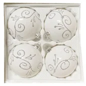 Bombki - Bombka szklana 10 cm 4 szt. DEKOR - miniaturka - grafika 1