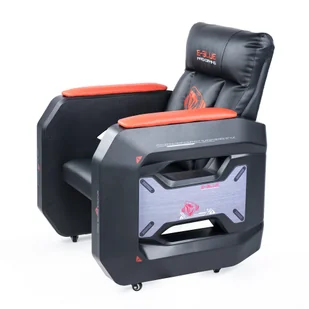 Dla gracza sofa E-blue Auroza EEC338, czarno-czerwona - Sofy i kanapy - miniaturka - grafika 3