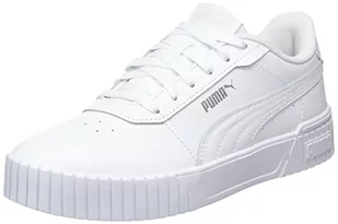 PUMA Dziewczęce Carina 2.0 Jr Sneaker, Puma biała biała Puma Silver, 38.5 EU - Moda i Uroda OUTLET - miniaturka - grafika 1