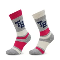 Skarpetki dla dzieci - Zestaw 2 par wysokich skarpet dziecięcych Tommy Hilfiger 701224988 Pink Combo 002 - miniaturka - grafika 1