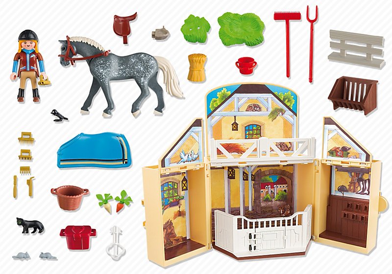 PLAYMOBIL COUNTRY STADNINA KONI STAJNIA KON ZESTAW DO ZABAWY DLA DZIECI