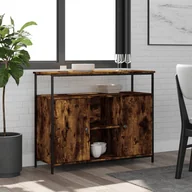 Szafki nocne - vidaXL Szafka, przydymiony dąb, 100x35x80 cm, materiał drewnopochodny - miniaturka - grafika 1