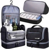 Kosmetyczki, organizery i kuferki - Kosmetyczka Podróżna Kuferek Organizer Wisząca Z Haczykiem - miniaturka - grafika 1