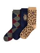 Skarpetki dla dzieci - Polo Ralph Lauren Zestaw 3 par wysokich skarpet dziecięcych 448P03258001 Kolorowy - miniaturka - grafika 1